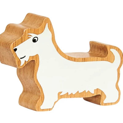 Lanka Kade Wooden White Scottie Dog Toy – A Scottish Classic for Playtime