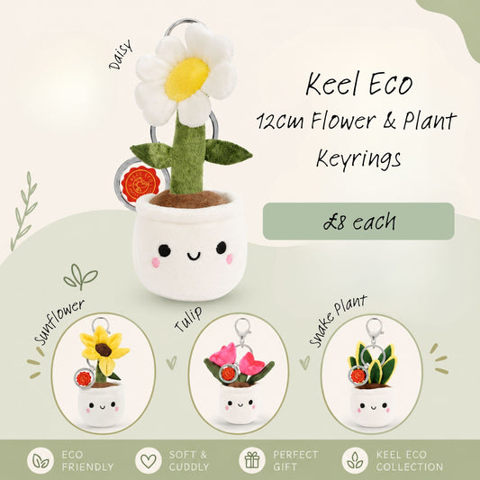Keel Eco 12cm Bag Charm – Flowers & Plants, Various