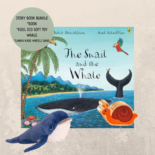 The Snail and the Whale Story Book Gift Bundle – Book, Keel Eco Whale & Lanka Kade Wooden Snail