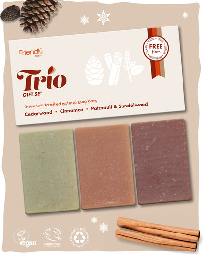 Trio Gift Set - Cedarwood, Cinnamon, Patchouli & Sandalwood