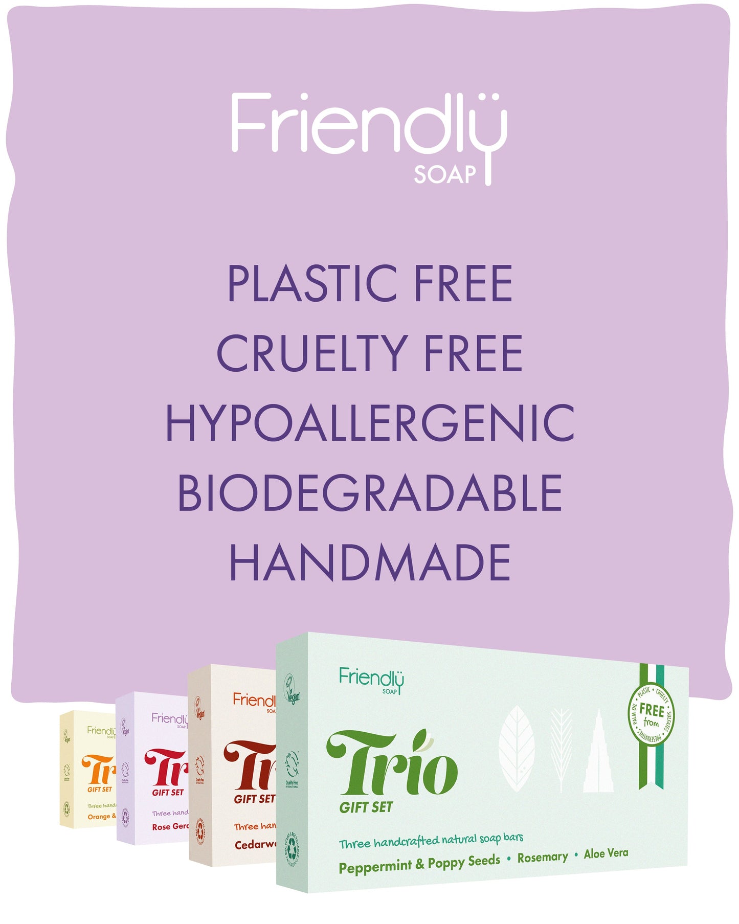 Trio Gift Set - Peppermint & Poppy Seeds, Rosemary, Aloe Vera