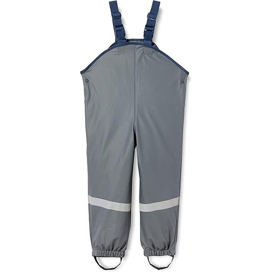 Unisex baby waterproof trousers for toddlers – grey, lightweight rain and outdoor play pants