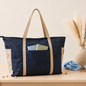 VENT for Change Large Recycled Zipped Shopper Bag – Ocean Bound Plastic - Navy