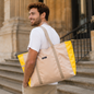 VENT for Change Large Recycled Zipped Shopper Bag – Ocean Bound Plastic - Yellow