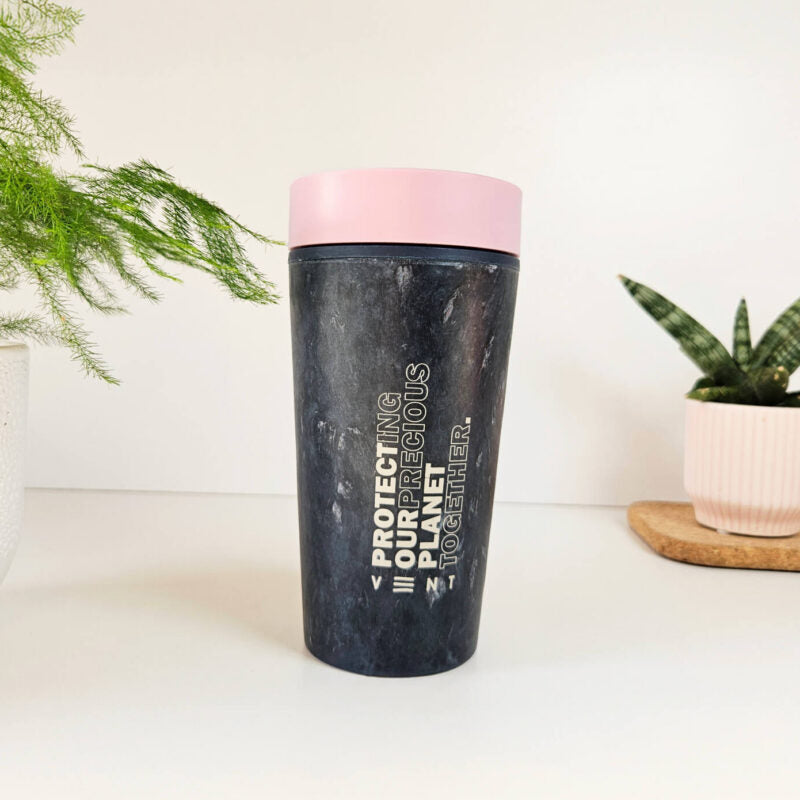 VENT for Change Reusable Travel Cup – Recycled Fabric – Dusk Pink - Ocean