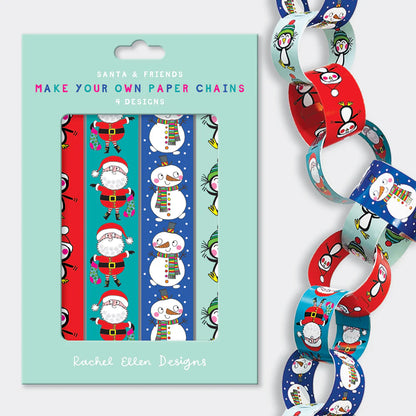 Christmas Paper Chains – 100 Self-Locking Links (No Glue Needed)