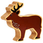 Lanka Kade Wooden Stag Toy – Dark Brown FSC Fair Trade Deer Figure