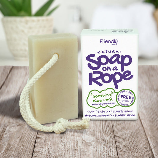 Friendly Soap Natural Soap On A Rope - 'Soothing' Aloe Vera 125g