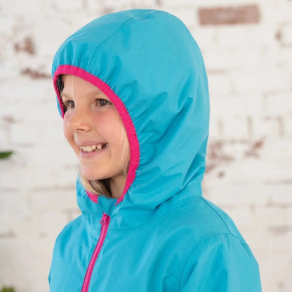 Little Lighthouse Amelia Girls Coat, Bright Teal