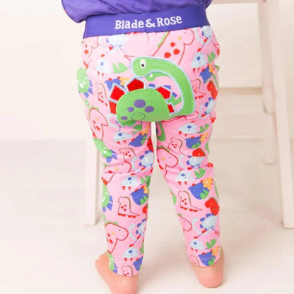 Bright Dinosaur Summer Leggings