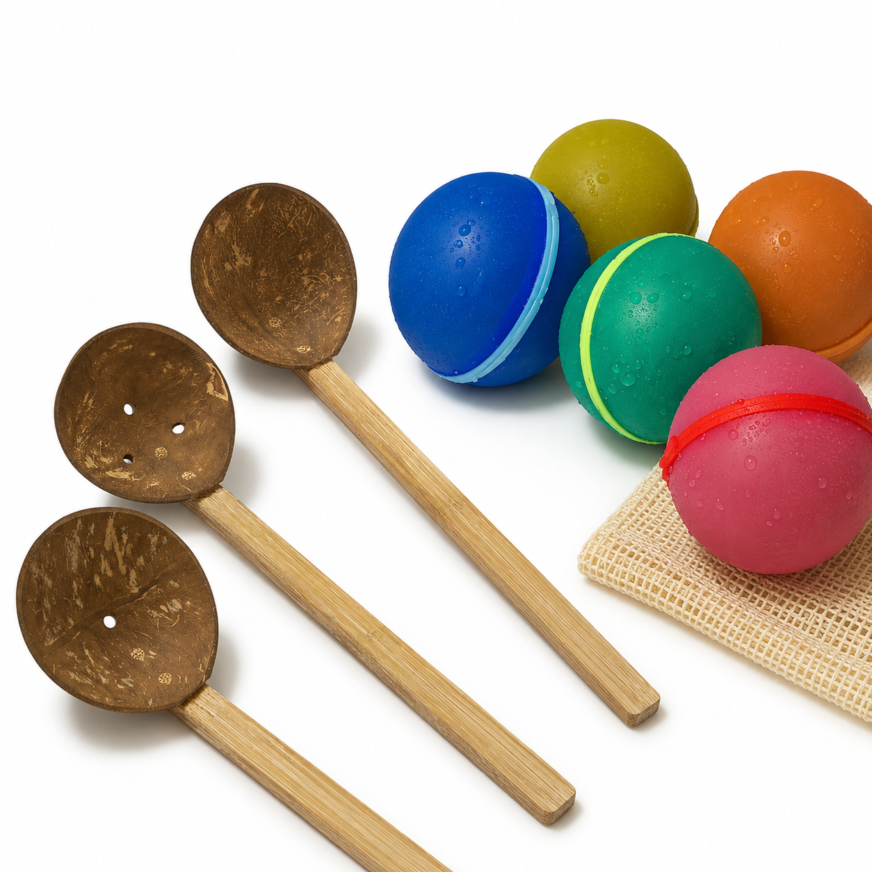 Eco Summer Water Play Bundle | Reusable Silicone Water Bombs & Coconut Water Play Set