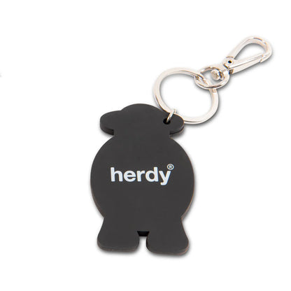 Herdy Silicone Keyring – Cute Sheep Keyring for Keys or Bags, Grey
