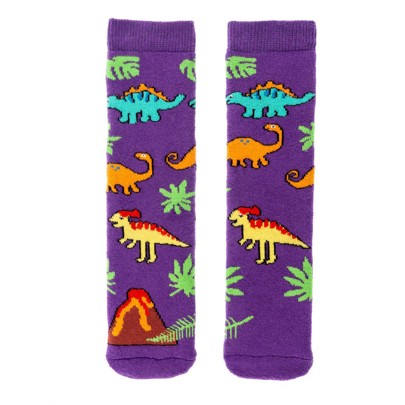 Welly Socks, Purple Dinosaurs, 3-6y