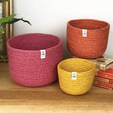 Set of 3 Jute Baskets