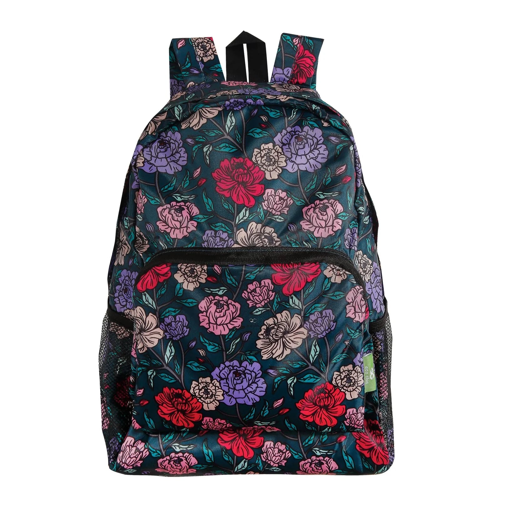 Eco Chic foldable lightweight backpack made from recycled plastic bottles