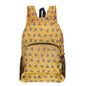 Eco Chic Foldable Backpack, Lightweight Reusable Travel Backpack, Mustard Monkeys