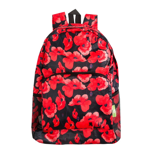 Eco Chic foldable lightweight backpack made from recycled plastic bottles