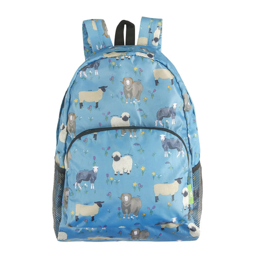 Eco Chic foldable lightweight backpack made from recycled plastic bottles