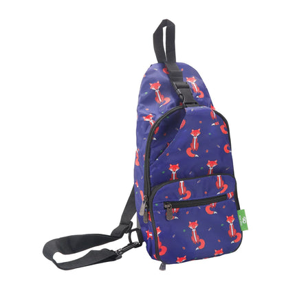 Eco Chic lightweight foldable crossbody bag in ditsy print made from recycled plastic bottles