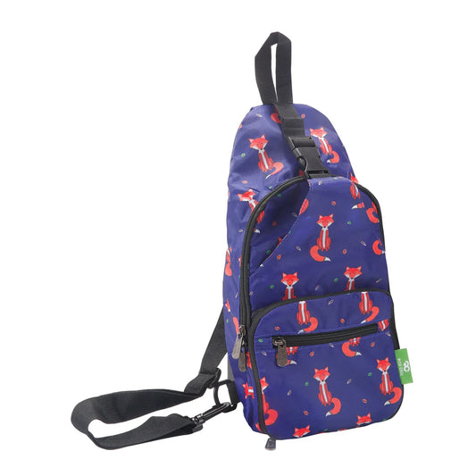 Eco Chic lightweight foldable crossbody bag in ditsy print made from recycled plastic bottles