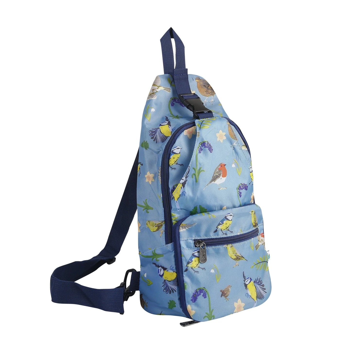 Eco Chic lightweight foldable crossbody bag in ditsy print made from recycled plastic bottles