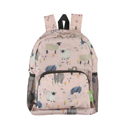 Eco Chic mini foldable backpack made from recycled plastic bottles rPET material