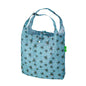 Eco Chic Blue Bees Print Foldable Reusable Shopping Bag – rPET Recycled Lightweight Bag