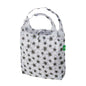 Eco Chic Grey Bees Print Foldable Reusable Shopping Bag – rPET Recycled Lightweight Bag