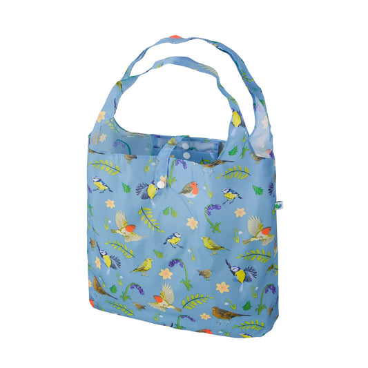 Eco Chic foldable reusable shopping bag made from recycled plastic bottles rPET material
