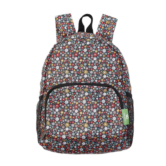 Eco Chic mini foldable backpack made from recycled plastic bottles rPET material