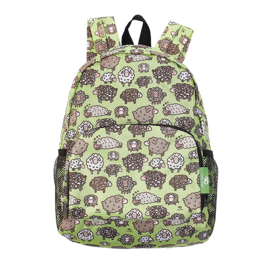 Eco Chic mini foldable backpack made from recycled plastic bottles rPET material