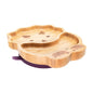 Eco Rascals Baby & Toddler Bamboo Suction Plate, Dino Purple