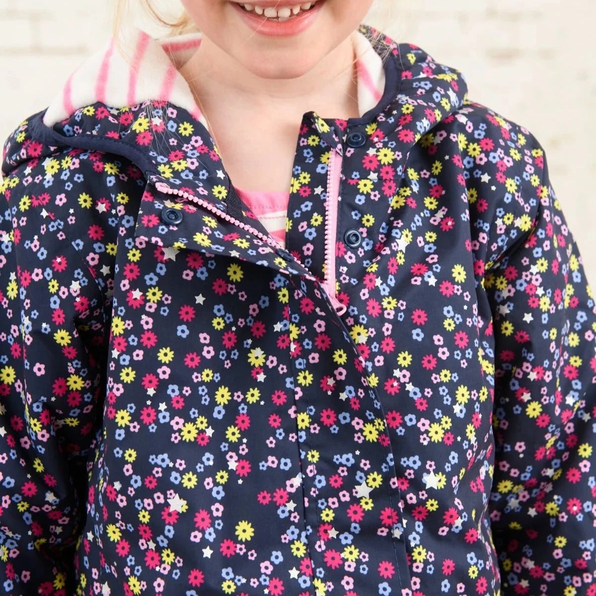 Little Lighthouse Freya Coat, Navy Floral