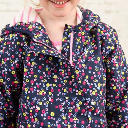 Little Lighthouse Freya Coat, Navy Floral