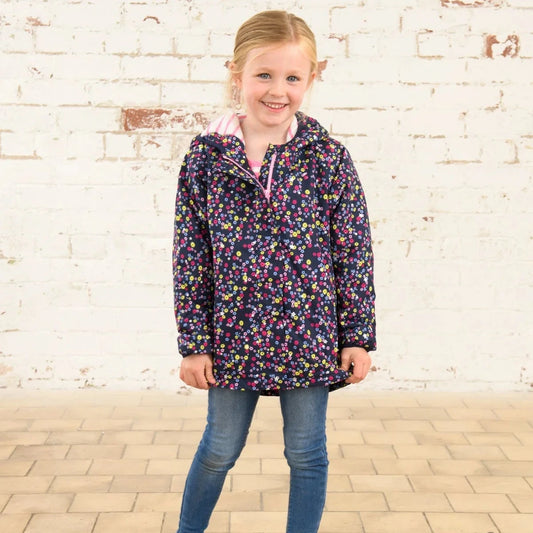 Little Lighthouse Freya Coat, Navy Floral