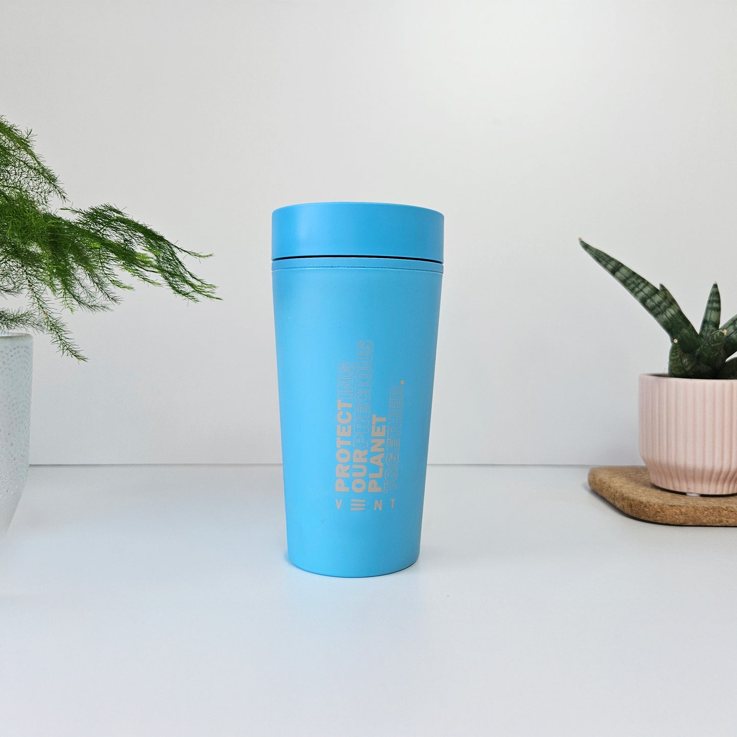 VENT for Change Reusable Travel Cup – Recycled Bubblegum – Sky Blue