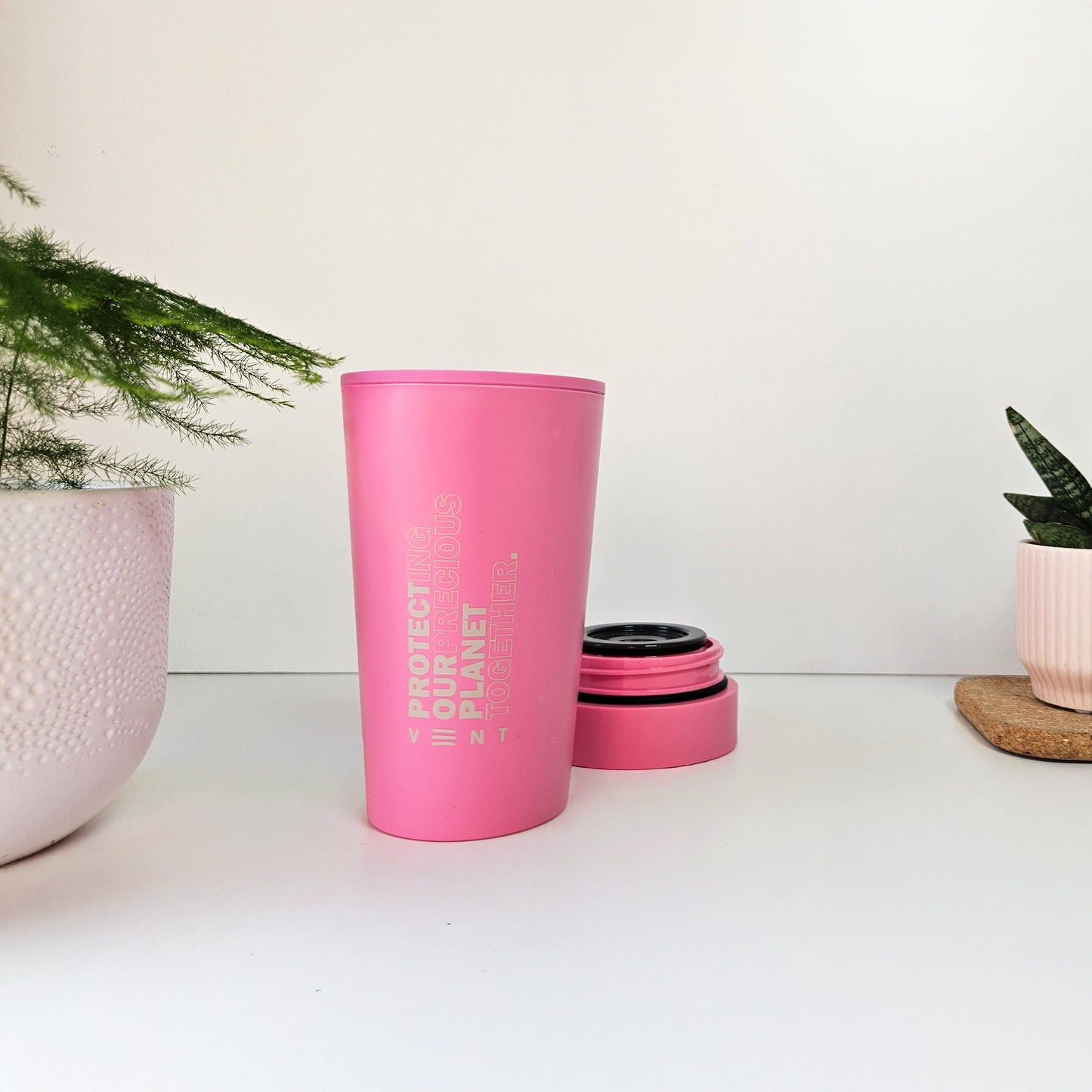 VENT for Change Reusable Travel Cup – Recycled Bubblegum – Candy Pink