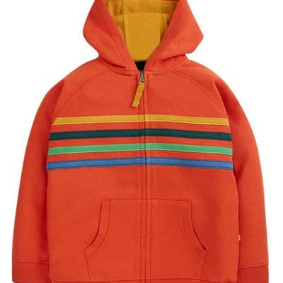 Frugi Hayle Hoodie – Bonfire Stripe