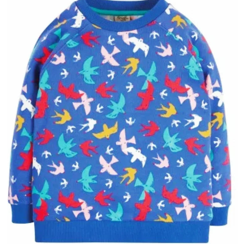 Frugi Rex Sweatshirt – Rainbow Birds Flight