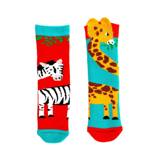 Welly Socks, Giraffe & Zebra, 3-6yrs