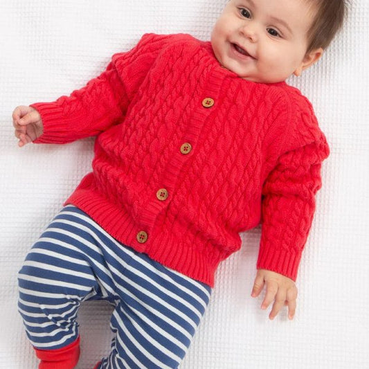 Kite Clothing My First Cardi Red – Organic Cotton Baby Cardigan