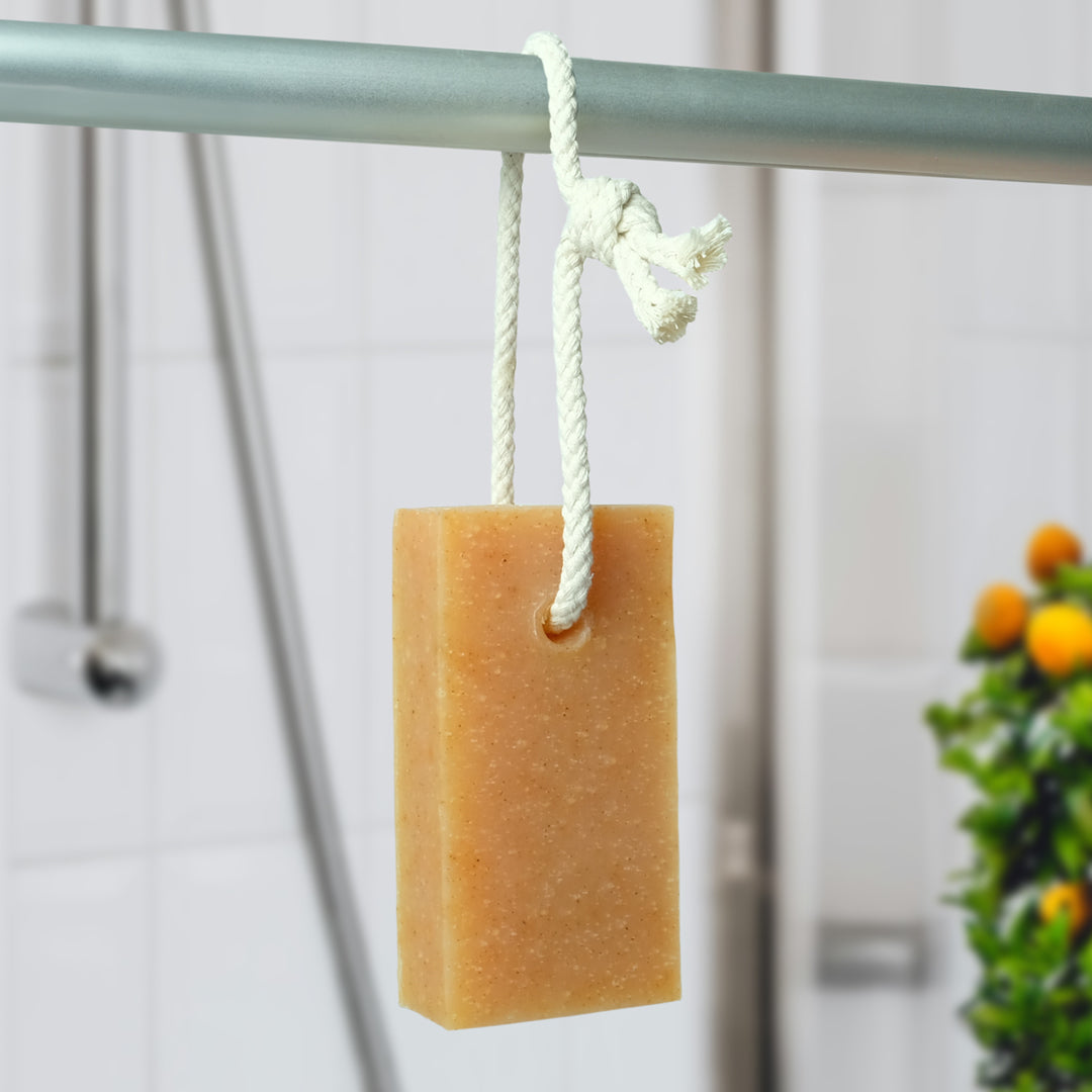 Friendly Soap Natural Soap On A Rope - 'Zesty' Orange & Grapefruit 125g