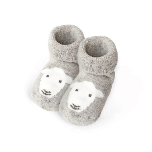 Herdy Baby Socks – Soft Cotton Baby Socks Grey & White