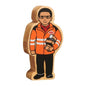 Lanka Kade Natural Wooden Orange & Black Delivery Person