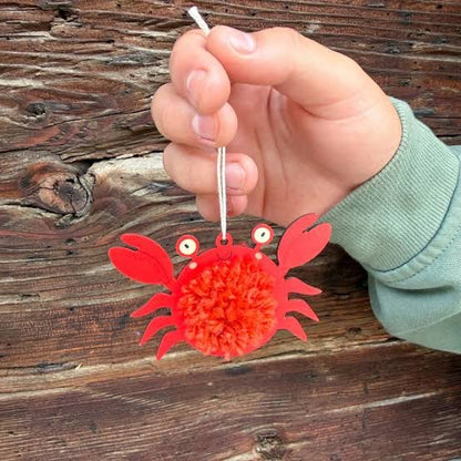 CottonTwist Make Your Own Pom Pom Ballerina Craft Kit – Children's Crab Activity Tin