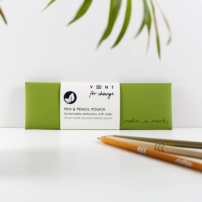 VENT for Change Recycled Leather Pen & Pencil Pouch – Various Colours