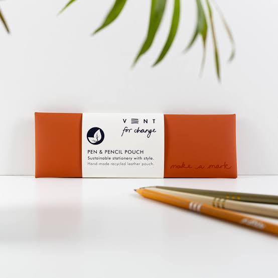 VENT for Change Recycled Leather Pen & Pencil Pouch – Various Colours