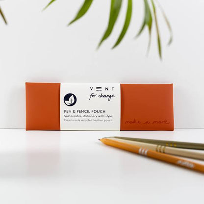 VENT for Change Recycled Leather Pen & Pencil Pouch – Various Colours