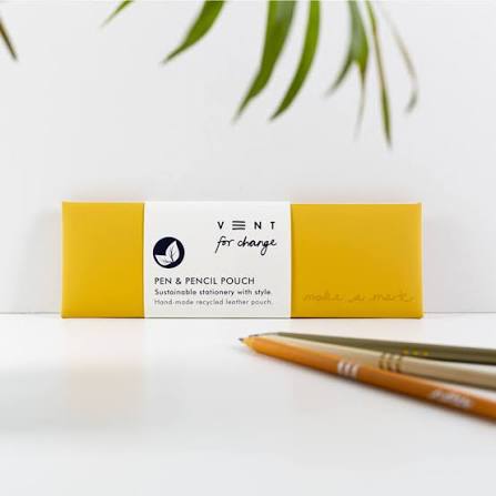 VENT for Change Recycled Leather Pen & Pencil Pouch – Various Colours