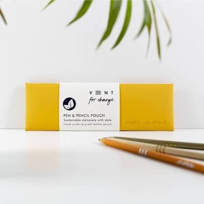 VENT for Change Recycled Leather Pen & Pencil Pouch – Various Colours
